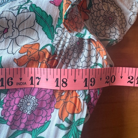 Baevely‎ Woman’s Size Large Boho Tiered Floral Lined Dress Flutter Sleeves Lace - Picture 12 of 13